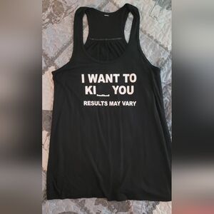 Black Graphic Tank Top